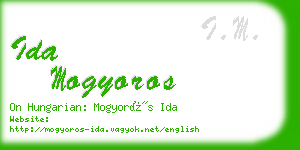 ida mogyoros business card